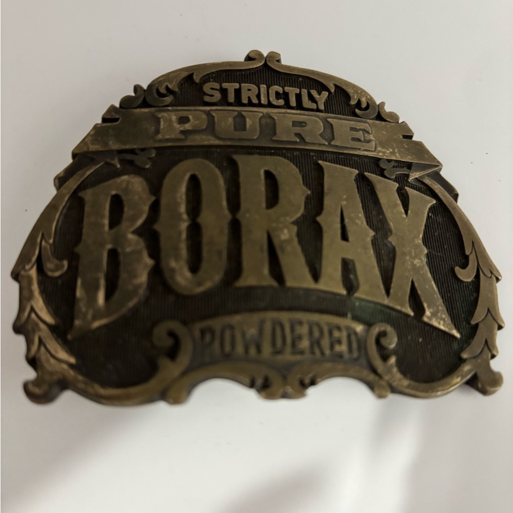 Men’s Vintage Borax Solid Brass Belt Buckle